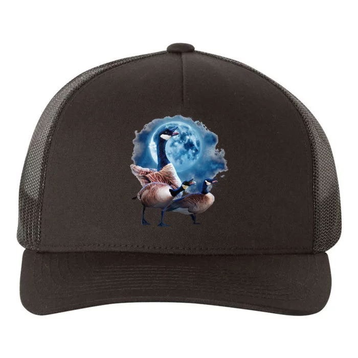 Canadian Goose Howling At The Moon Silly Goose Yupoong Adult 5-Panel Trucker Hat