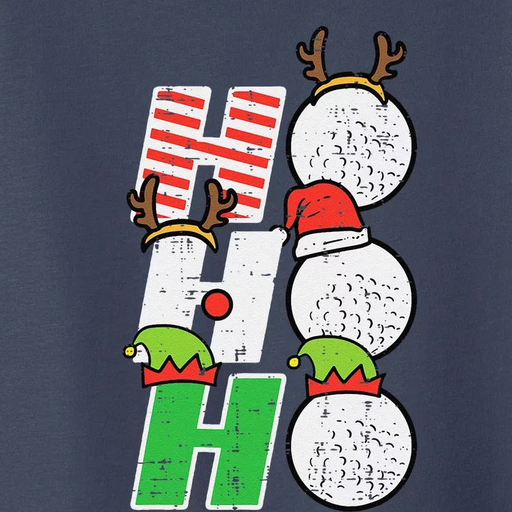 Christmas Golf Ho Ho Ho Funny Xmas Golfing Sports Golfer Funny Toddler T-Shirt