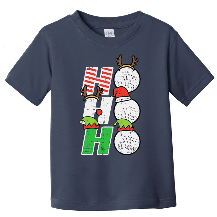 Christmas Golf Ho Ho Ho Funny Xmas Golfing Sports Golfer Funny Toddler T-Shirt