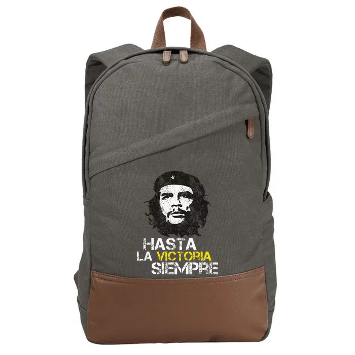 Che Guevara Hasta La Victoria Siempre Cuban Vintage Cotton Canvas Backpack