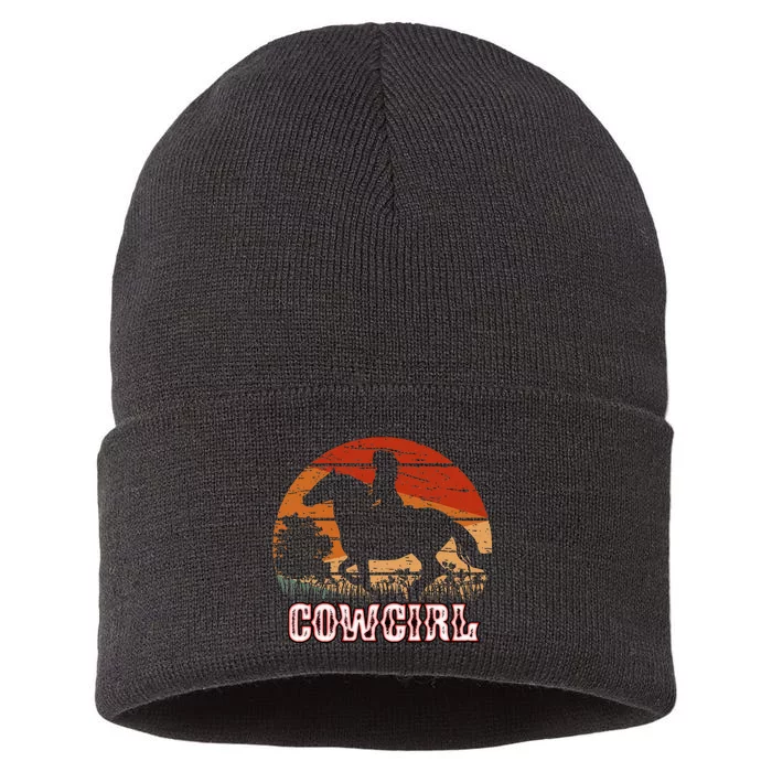 Cowgirl Girl Horse Riding Sustainable Knit Beanie