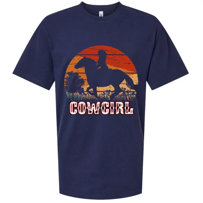 Cowgirl Girl Horse Riding Sueded Cloud Jersey T-Shirt