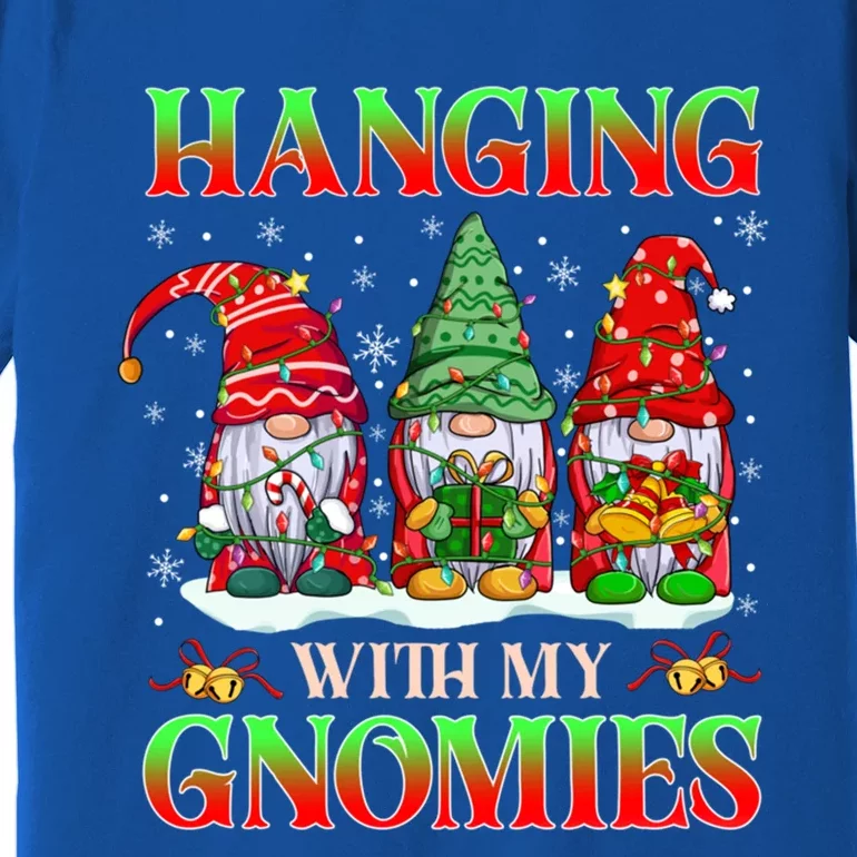 Christmas Gnome Hanging With My Gnomies Family Pajamas Xmas Gift Premium T-Shirt