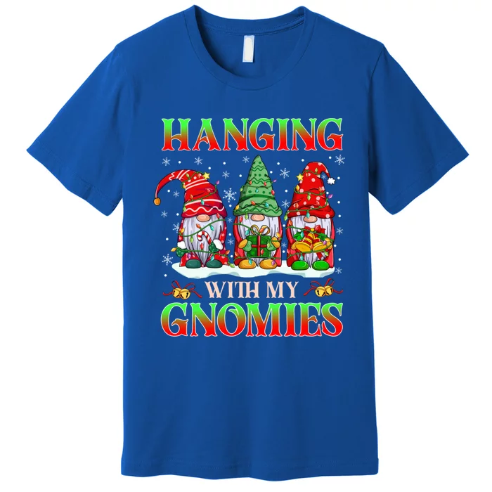 Christmas Gnome Hanging With My Gnomies Family Pajamas Xmas Gift Premium T-Shirt