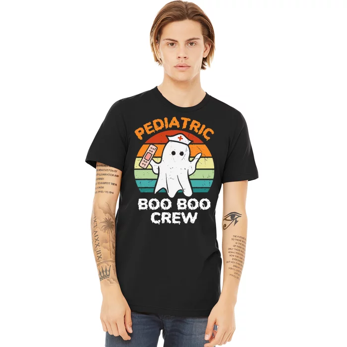 Cute Ghost Halloween Pediatric RN Nurse Boo Boo Crew Premium T-Shirt