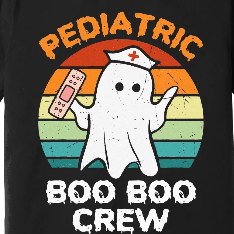 Cute Ghost Halloween Pediatric RN Nurse Boo Boo Crew Premium T-Shirt