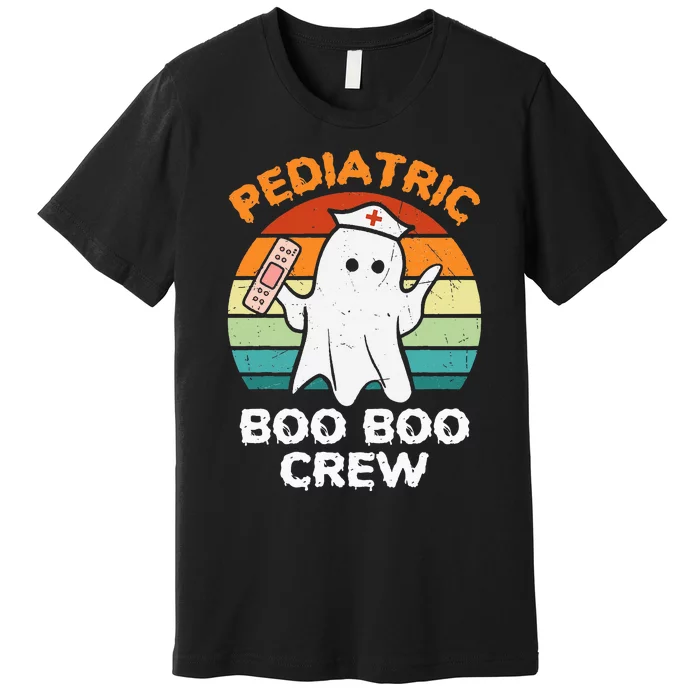 Cute Ghost Halloween Pediatric RN Nurse Boo Boo Crew Premium T-Shirt