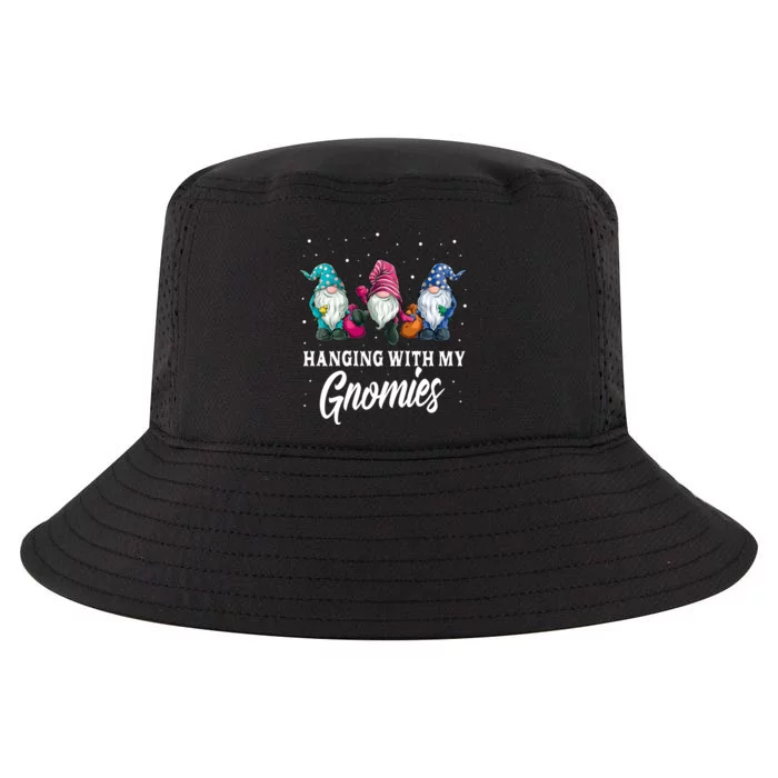 Christmas Gifts Hanging With My Gnomies Funny Garden Gnome Cool Comfort Performance Bucket Hat