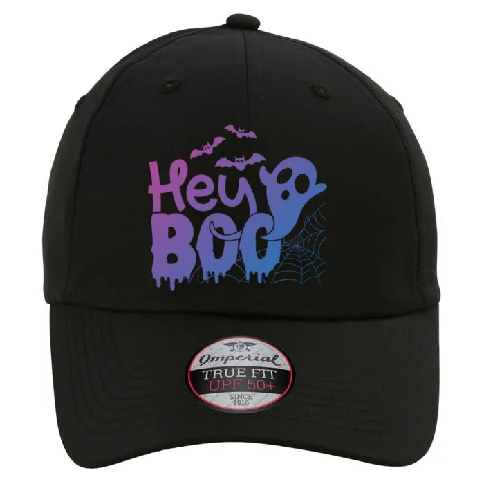 Cute Ghost Halloween Face Hey Boo Funny Halloween Gift The Original Performance Cap