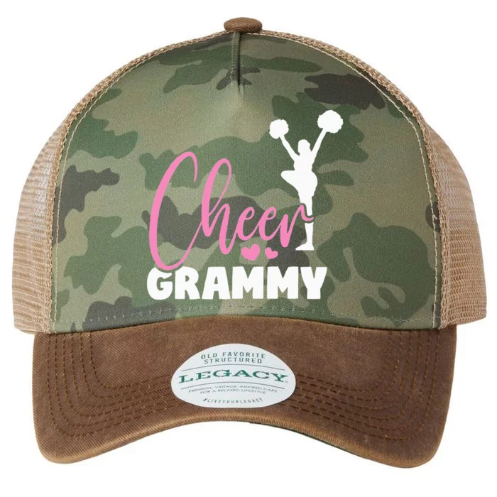 Cheer Grammy Heart Funny Cheerleader Legacy Tie Dye Trucker Hat