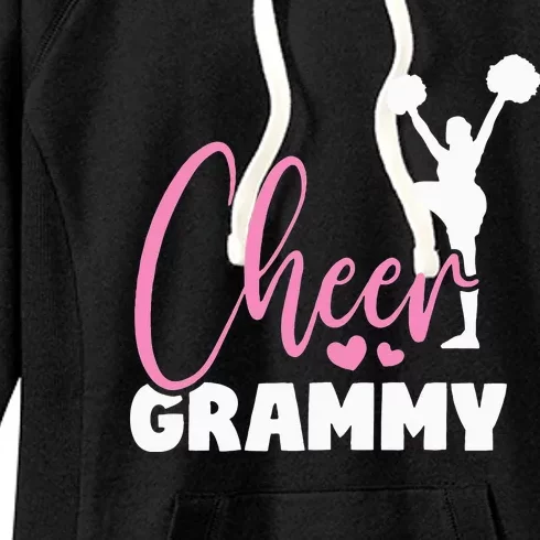 Cheer Grammy Heart Funny Cheerleader Women's Fleece Hoodie