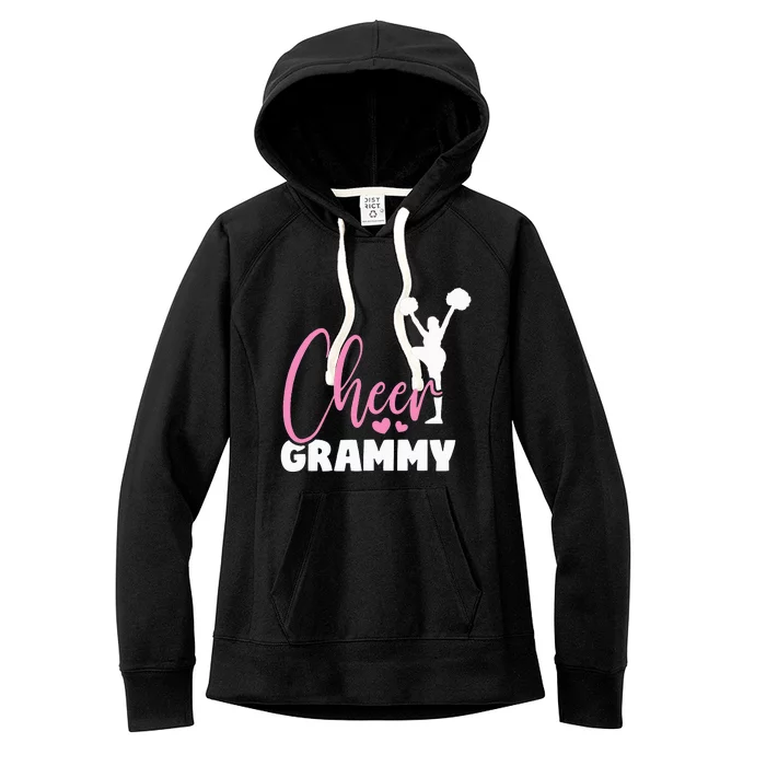 Cheer Grammy Heart Funny Cheerleader Women's Fleece Hoodie