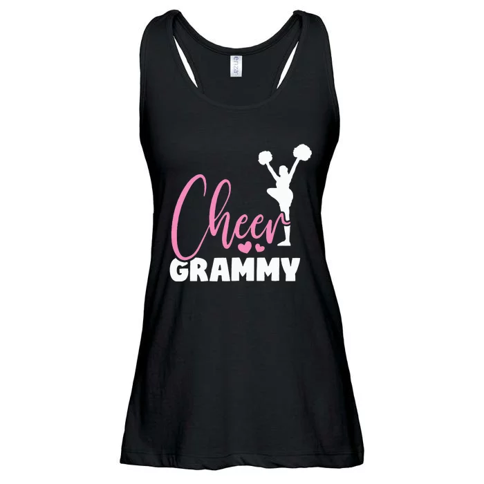 Cheer Grammy Heart Funny Cheerleader Ladies Essential Flowy Tank