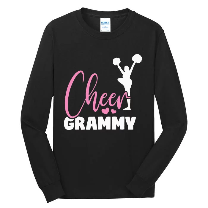 Cheer Grammy Heart Funny Cheerleader Tall Long Sleeve T-Shirt