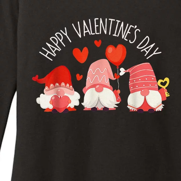 Cute Gnomes Heart Love Happy Valentines Day Matching Family Womens CVC Long Sleeve Shirt