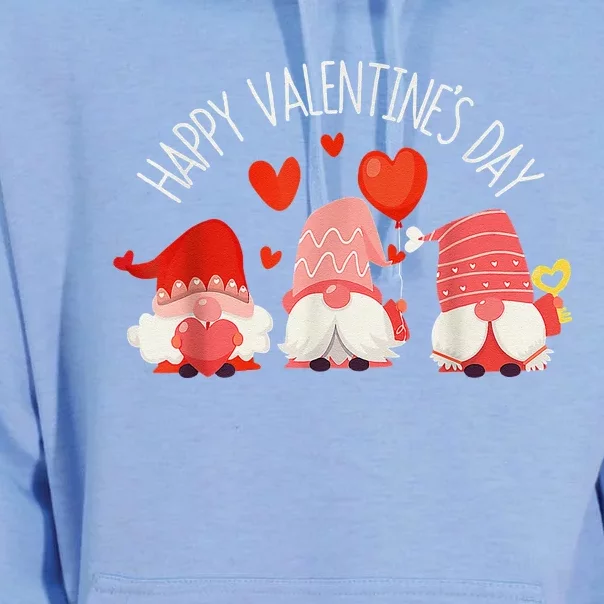 Cute Gnomes Heart Love Happy Valentines Day Matching Family Unisex Surf Hoodie