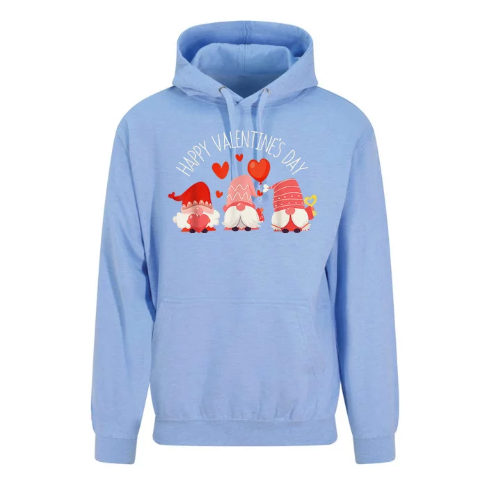 Cute Gnomes Heart Love Happy Valentines Day Matching Family Unisex Surf Hoodie