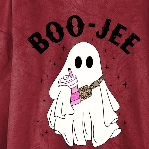 Cute Ghost Halloween Costume Boujee Boojee Spooky Season Gift Hooded Wearable Blanket