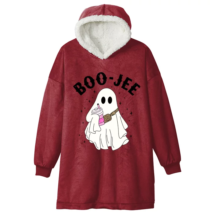 Cute Ghost Halloween Costume Boujee Boojee Spooky Season Gift Hooded Wearable Blanket