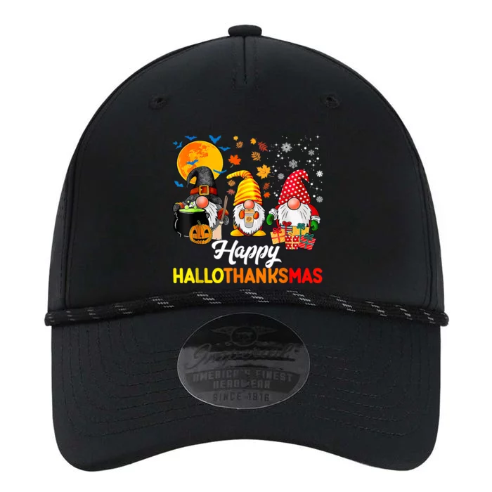 Cute Gnomes Happy Hallothanksmas Funny Halloween Christmas Performance The Dyno Cap