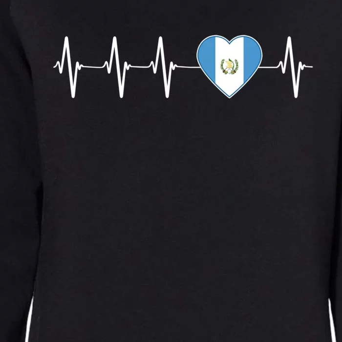 Chapin Guatemalan Heartbeat I Love Guatemala Flag Gift Funny Gift Womens California Wash Sweatshirt