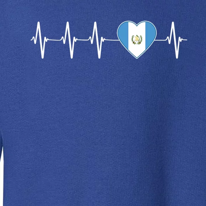 Chapin Guatemalan Heartbeat I Love Guatemala Flag Gift Funny Gift Toddler Sweatshirt