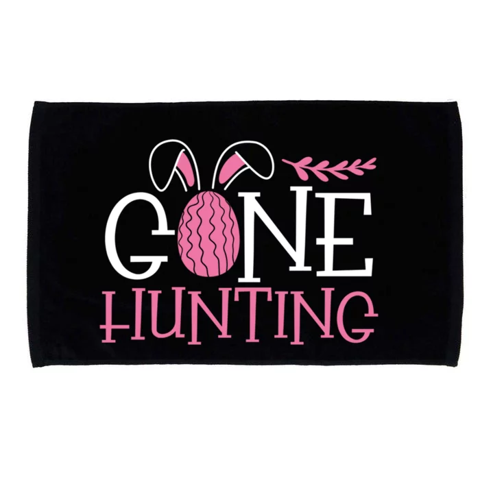 Cute Gone Hunting Easter Egg Bunny Graphic Gift Microfiber Hand Towel