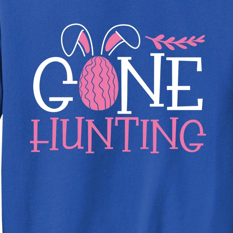 Cute Gone Hunting Easter Egg Bunny Graphic Gift Tall Sweatshirt