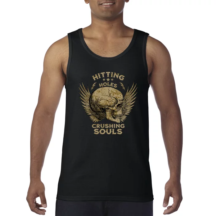 Cornhole Gift Hitting Holes And Crushing Souls Tank Top