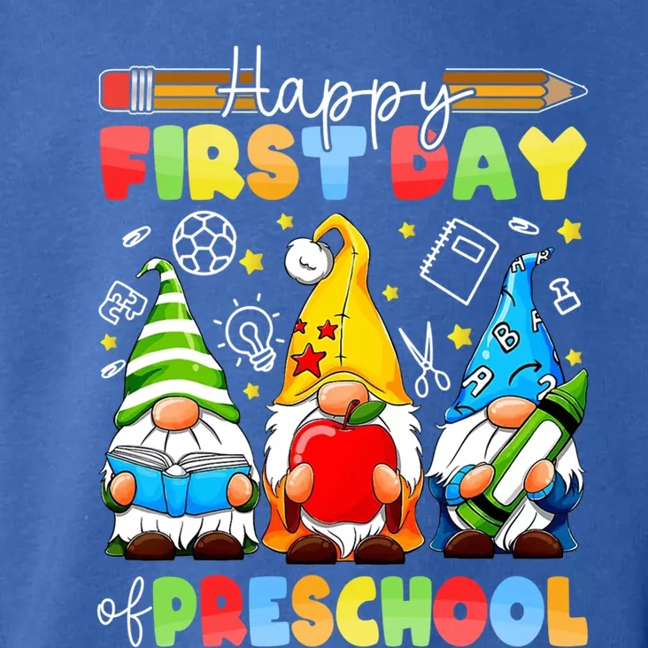 Cute Gnomes Happy First Day Of Preschool Teacher Students Gift Toddler Hoodie