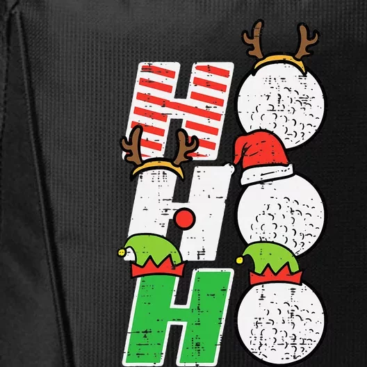 Christmas Golf Ho Ho Ho Funny Xmas Golfing Sports Golfer City Backpack