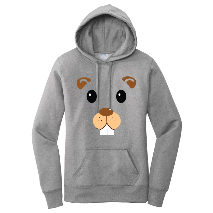 Cute Groundhog Head Face Shirts Groundhog Day Women's Pullover Hoodie