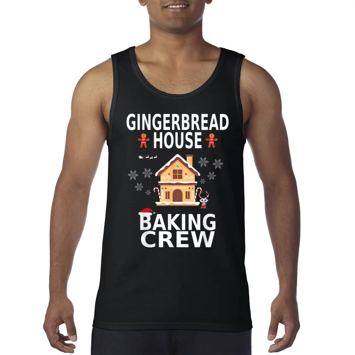 Christmas Gingerbread House Baking Crew Pajamas Matching Kid Tank Top