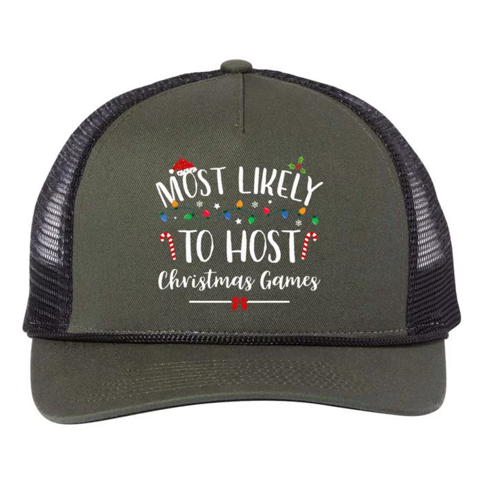 Christmas Game Host Hilarious Family Holiday Fun Retro Rope Trucker Hat Cap