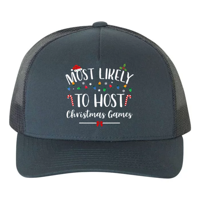 Christmas Game Host Hilarious Family Holiday Fun Yupoong Adult 5-Panel Trucker Hat