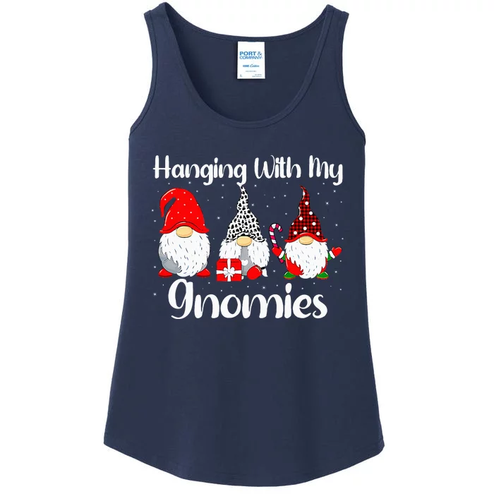 Christmas Gnome Hanging With My Gnomies Family Pajamas Ladies Essential Tank