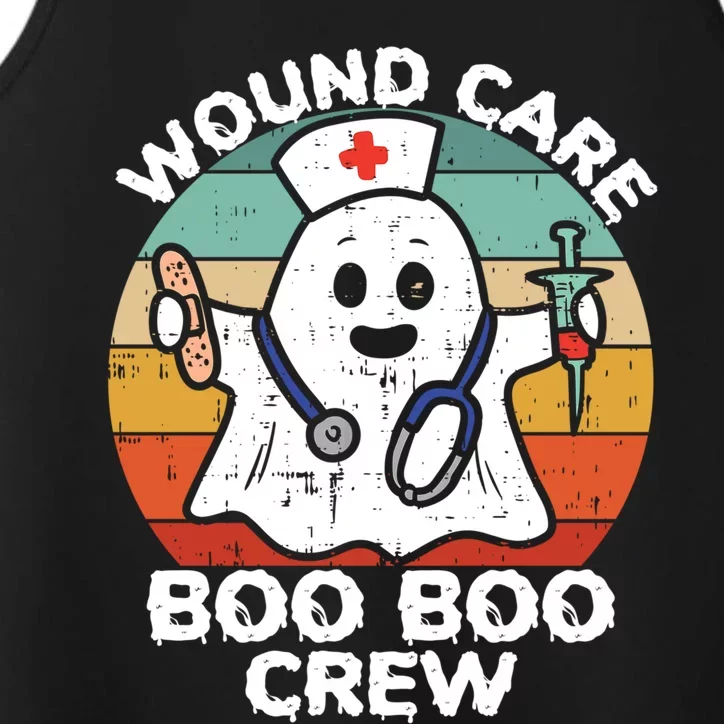 Cute Ghost Halloween Wound Care Boo Boo Crew Rn Wound Nurse Gift Performance Tank