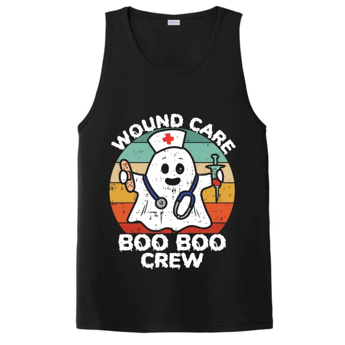 Cute Ghost Halloween Wound Care Boo Boo Crew Rn Wound Nurse Gift Performance Tank