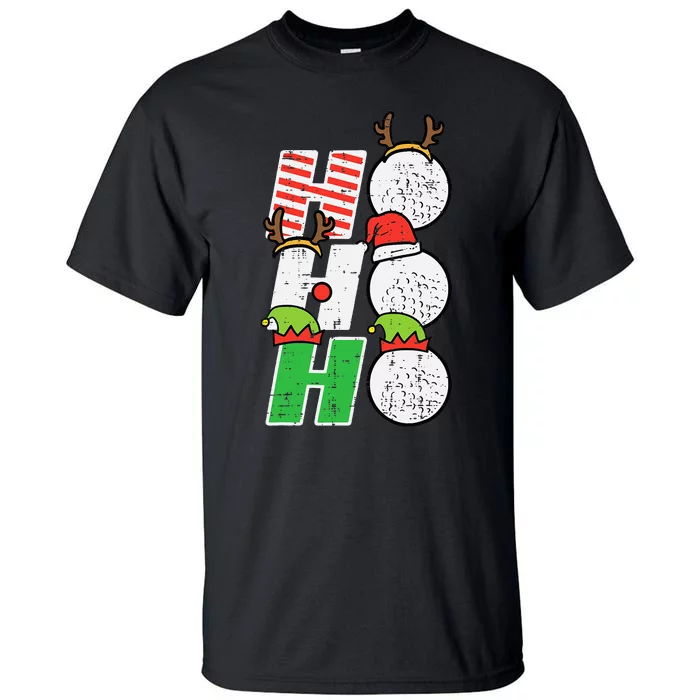 Christmas Golf Ho Ho Ho Funny Xmas Golfing Sports Golfer Tall T-Shirt