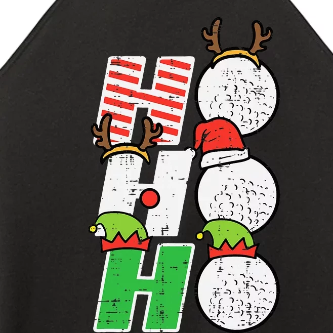 Christmas Golf Ho Ho Ho Funny Xmas Golfing Sports Golfer Women’s Perfect Tri Rocker Tank