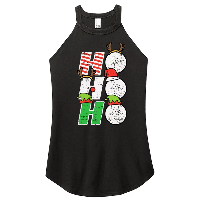 Christmas Golf Ho Ho Ho Funny Xmas Golfing Sports Golfer Women’s Perfect Tri Rocker Tank