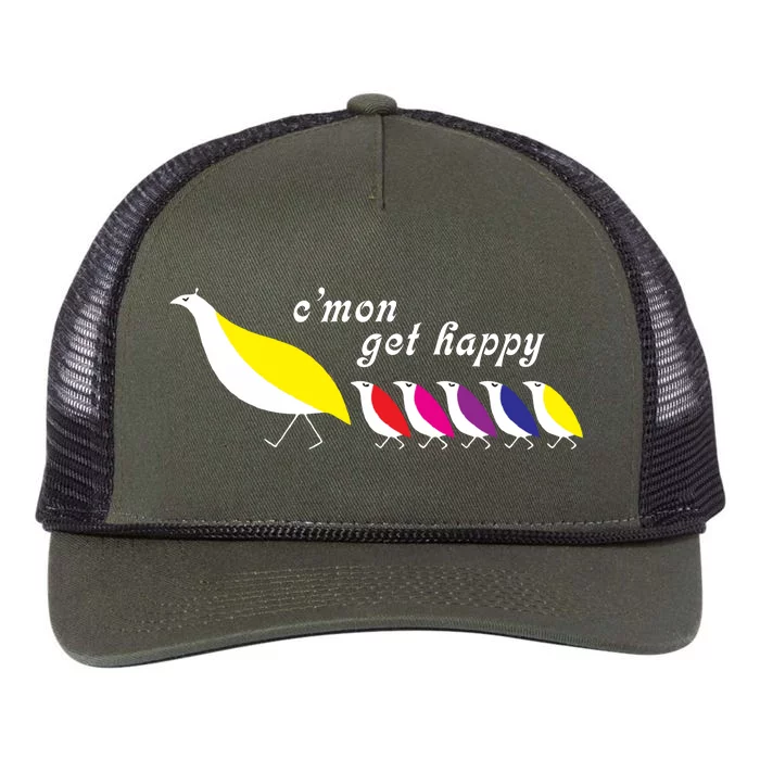 CMon Get Happy Vintage Retro Retro Rope Trucker Hat Cap