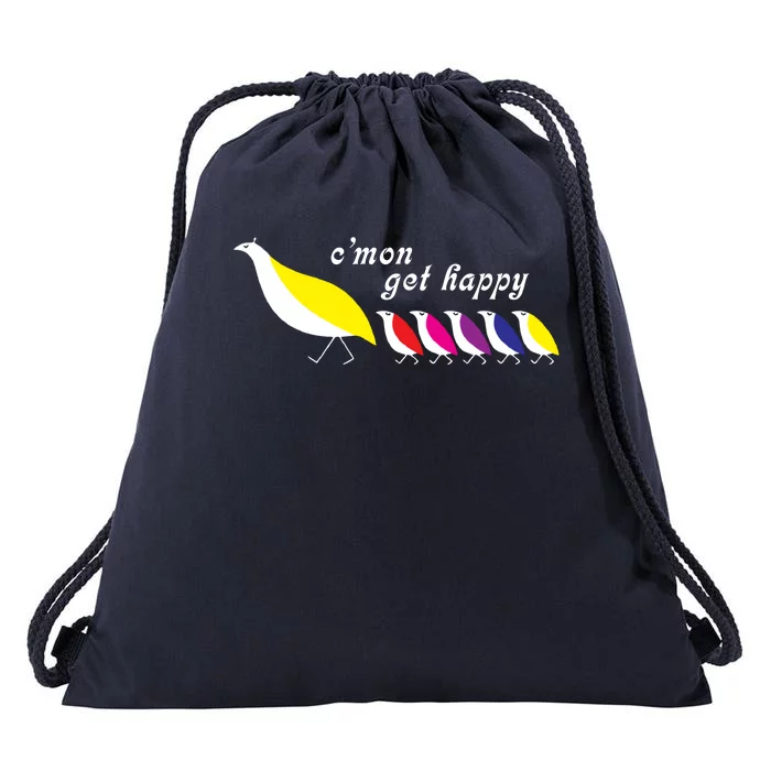 CMon Get Happy Vintage Retro Drawstring Bag