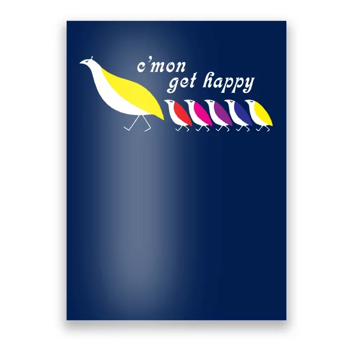 CMon Get Happy Vintage Retro Poster