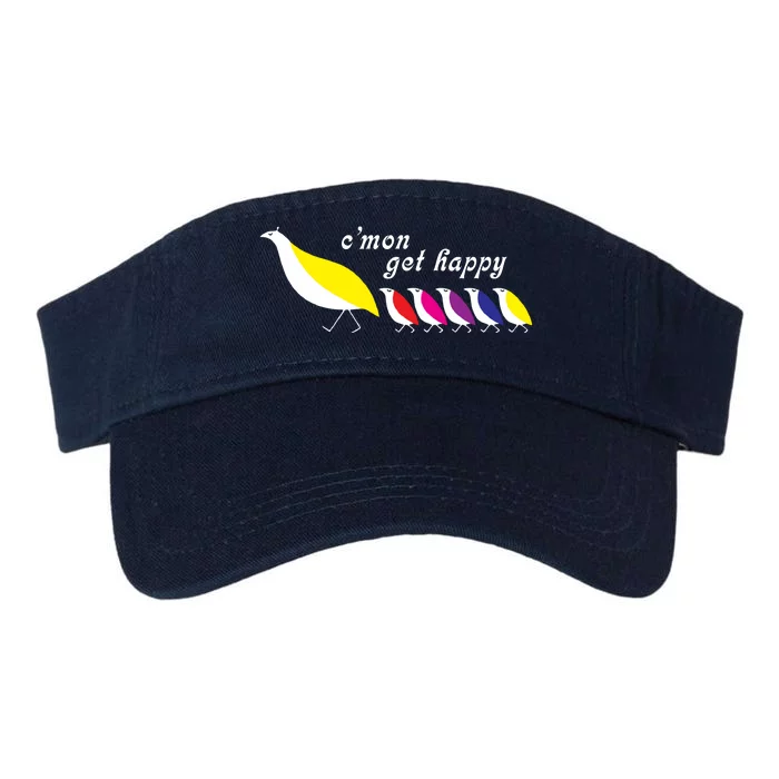 CMon Get Happy Vintage Retro Valucap Bio-Washed Visor