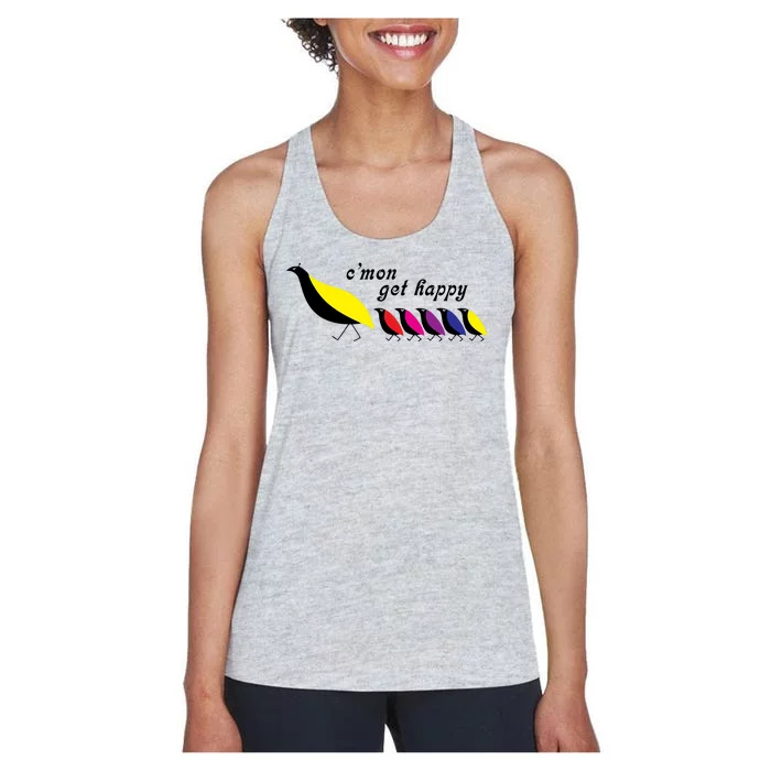 CMon Get Happy Vintage Retro Women's Racerback Tank