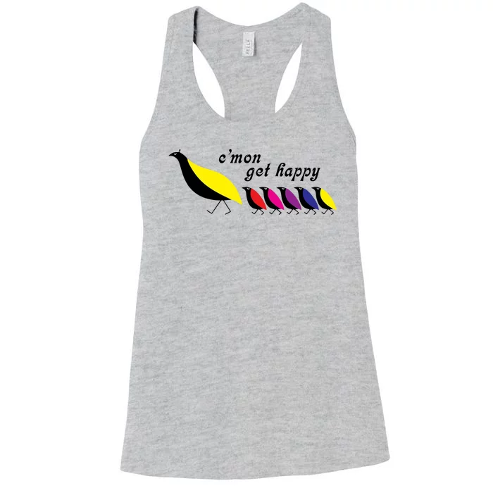 CMon Get Happy Vintage Retro Women's Racerback Tank