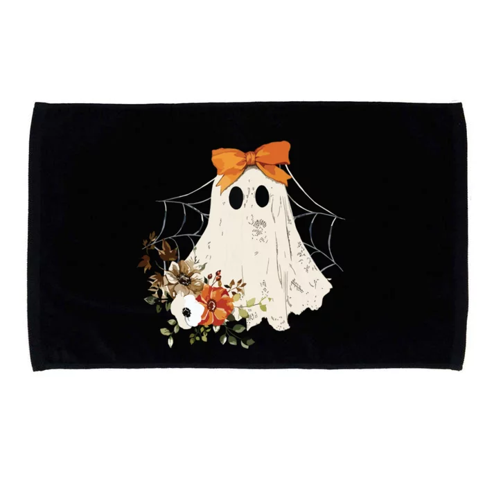 Coquette Ghost Halloween Flower Ghost Spooky Lace Ghost Microfiber Hand Towel