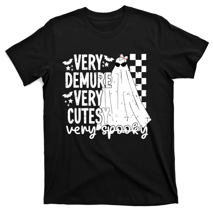 Cute Ghost Halloween Very Demure Very Cutesy Very Spooky T-Shirt