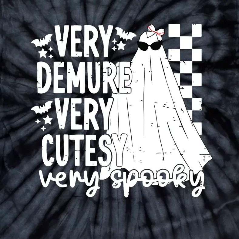 Cute Ghost Halloween Very Demure Very Cutesy Very Spooky Tie-Dye T-Shirt